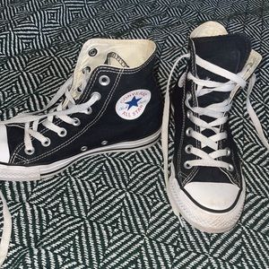Womens Black Hightop Converse Size 7